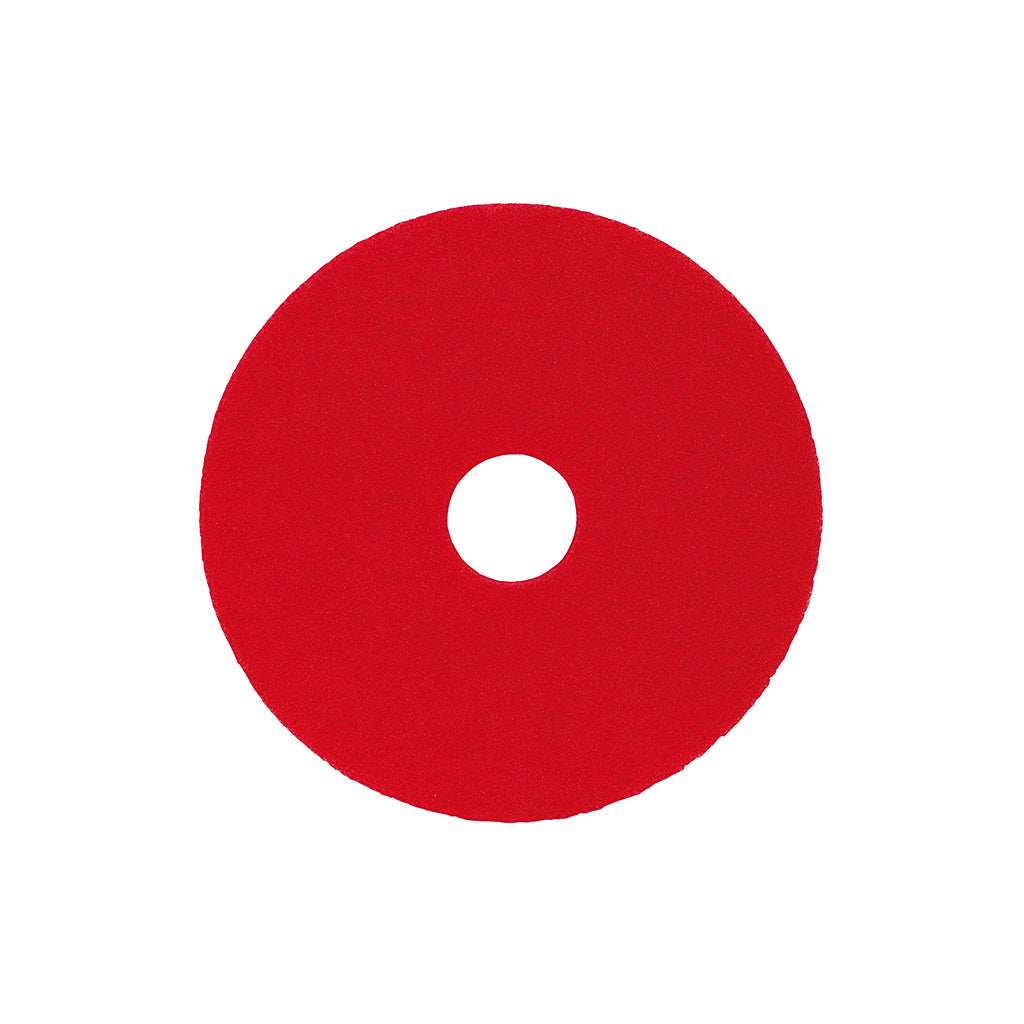 17" Dry Light Cleaning & Buffing Floor Pad | Red | Pack of 5