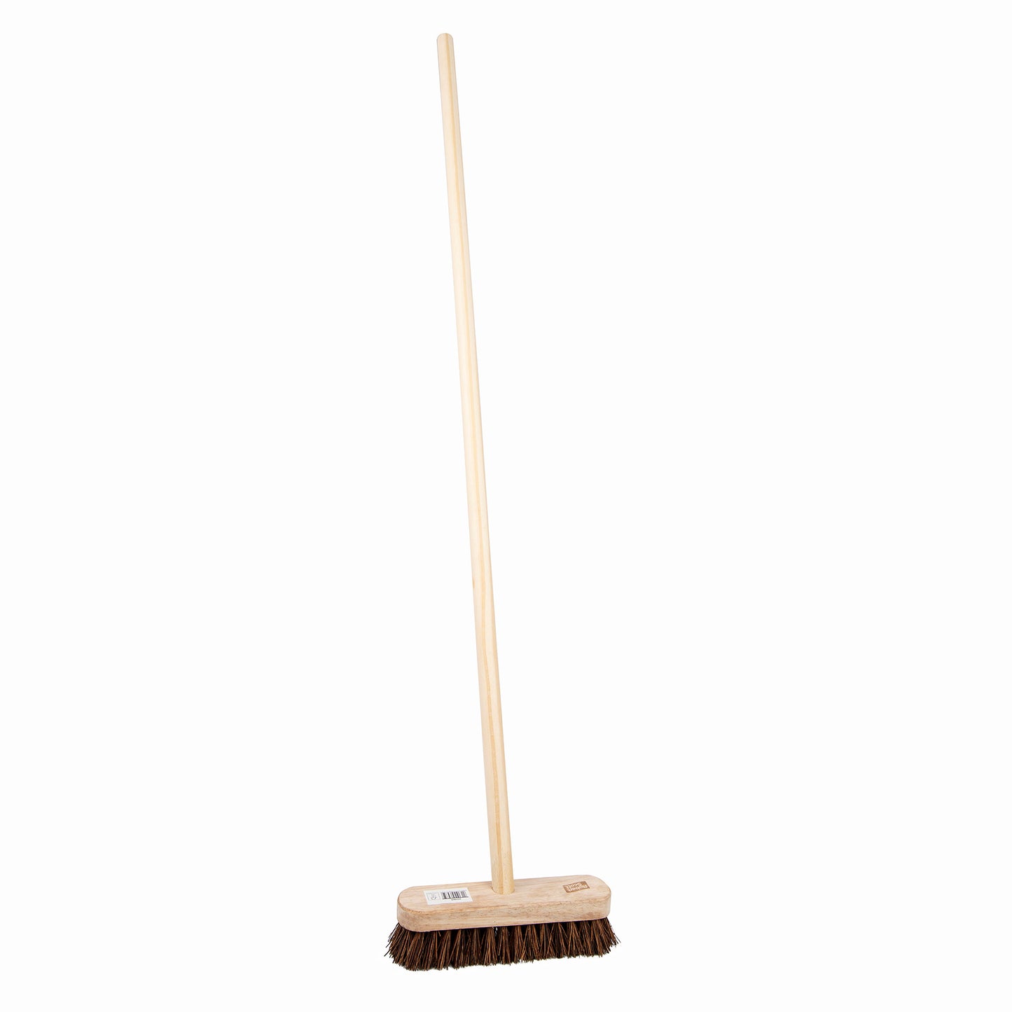 Wooden Deck Scrub Brush with Bassine Bristles | 9"