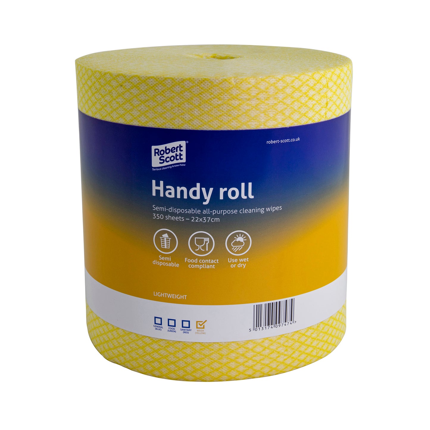 Handy Roll Multipurpose Cloth | 22cm x 37cm | Various Colours | Roll of 350