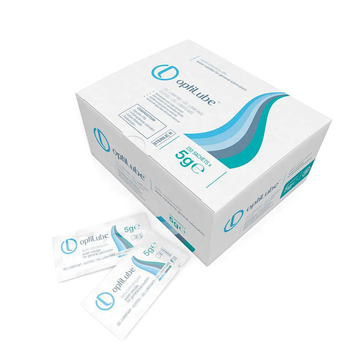 Optilube Sterile Lubricating Jelly | 5g Sachets | Box of 150 | Optimum Medical Optilube Sterile Lubricating Jelly | 5g Sachets | Box of 150 | Optimum Medical