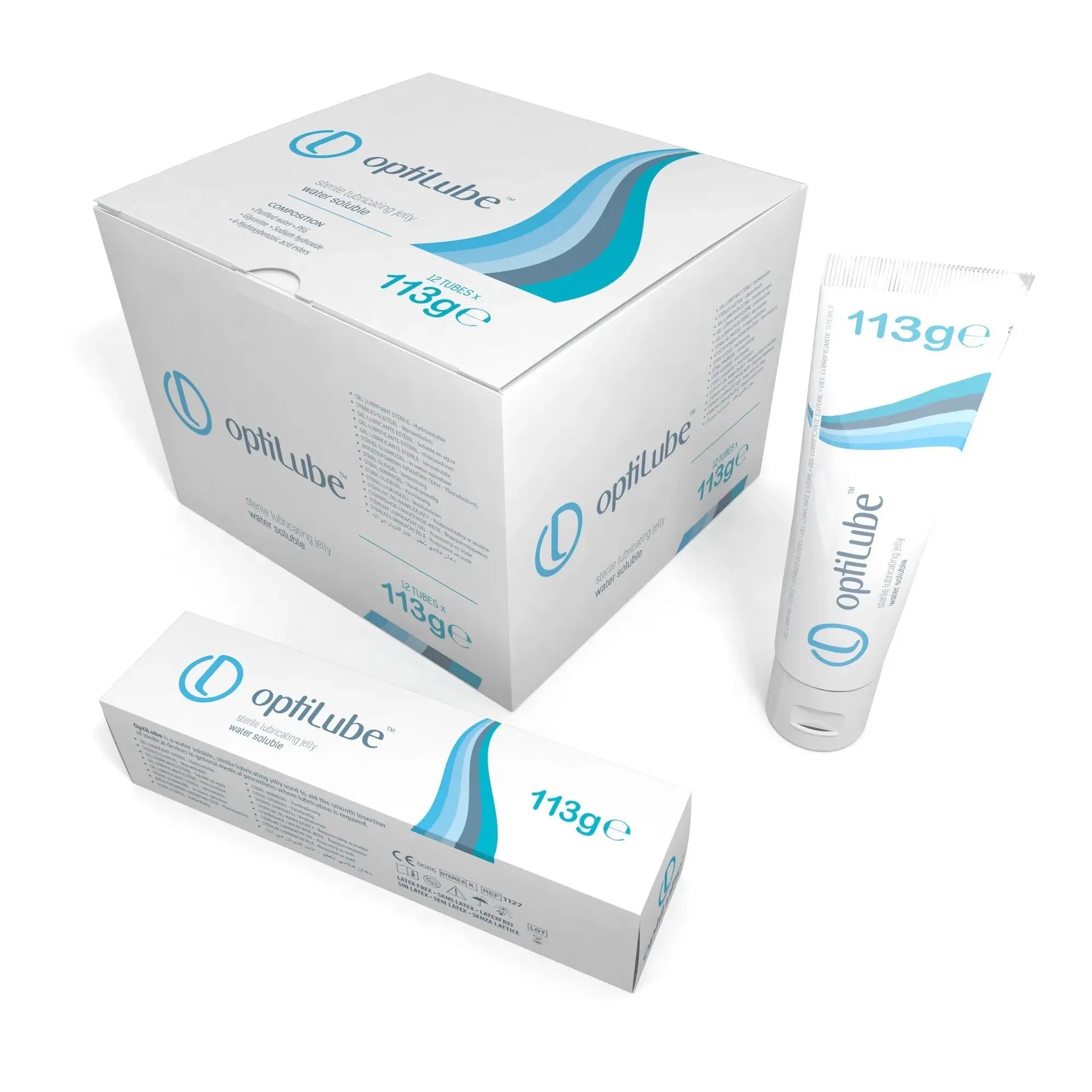 Optilube Sterile Lubricating Gel | 113g Tubes | Box of 12 Optilube Sterile Lubricating Gel | 113g Tubes | Box of 12