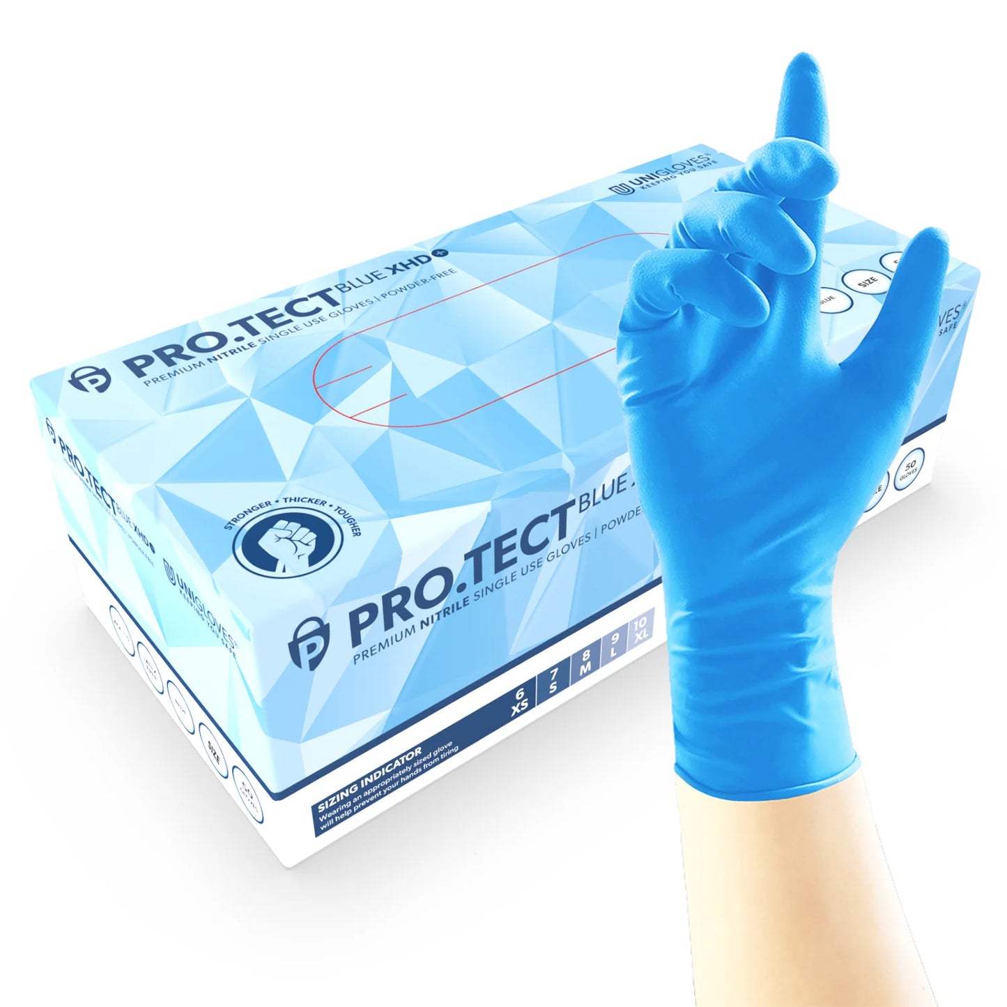 Pro.Tect XHD+ Nitrile Gloves | Blue | Box of 50