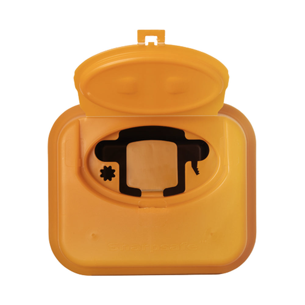 Sharpsafe® Sharps Container | Wide | Orange Lid | 7-Litre