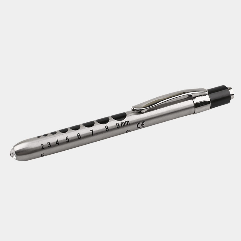 Stainless Steel Pen Torch with Pupil Gauge | Single
