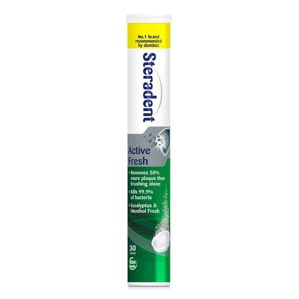 Steradent Active Fresh Denture Cleaning Tablets | Pack of 30