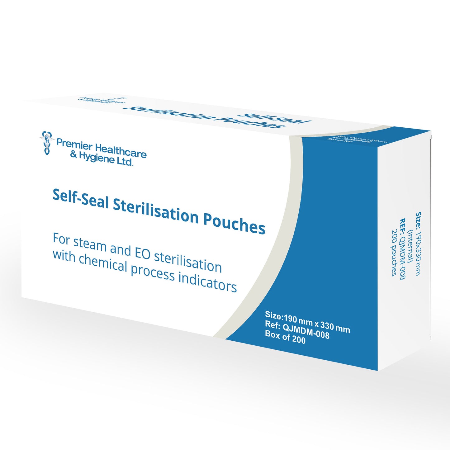 Premier Self-Seal Sterilisation Pouches | Steam & EO | Box of 200