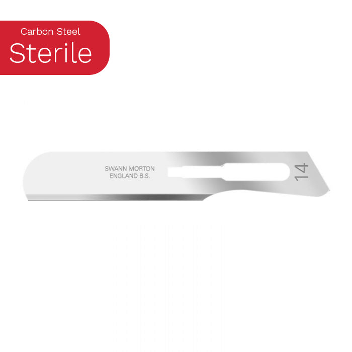 Swann Morton Carbon Steel Sterile Blades No. 14