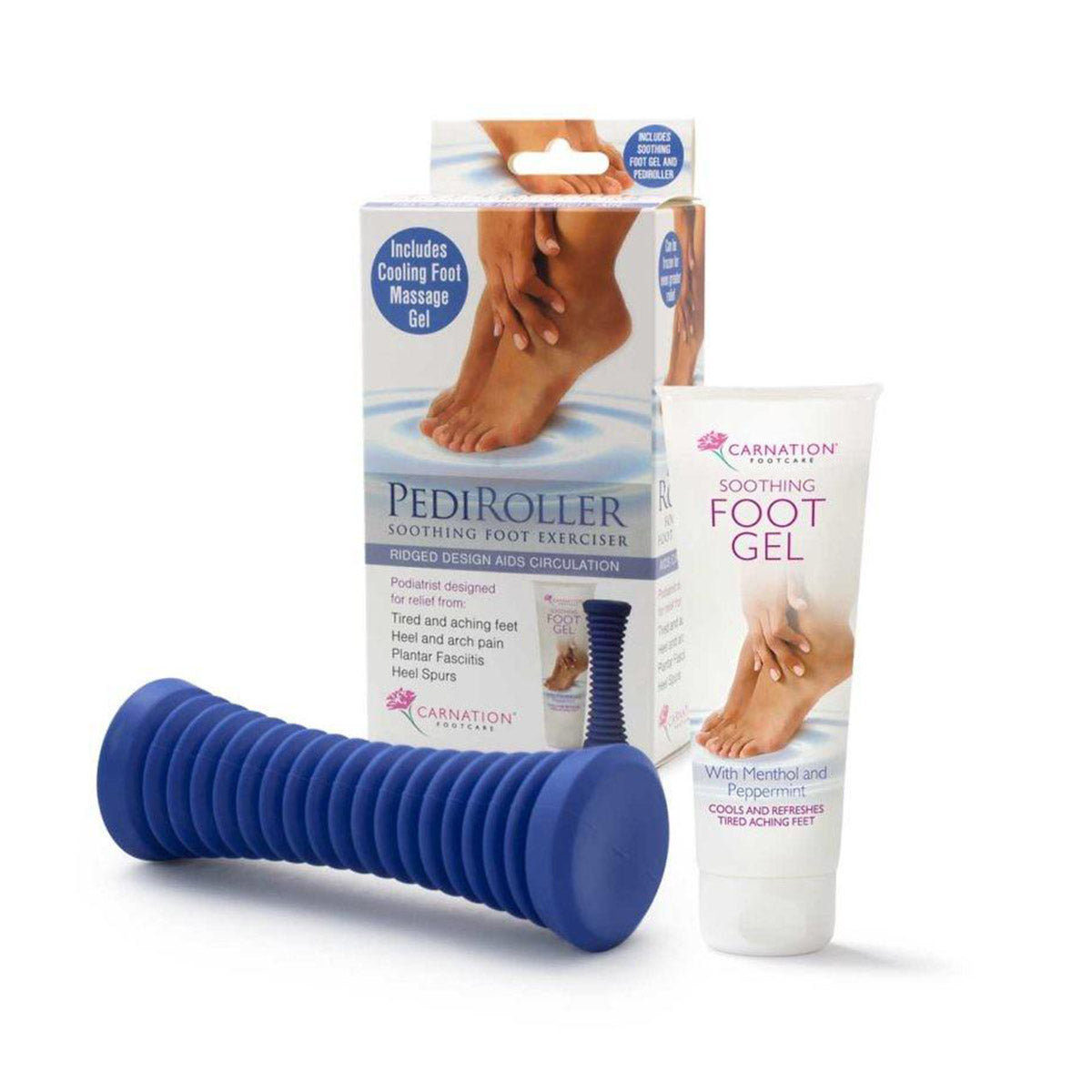 Carnation PediRoller with Cooling Foot Massage Gel | 100ml