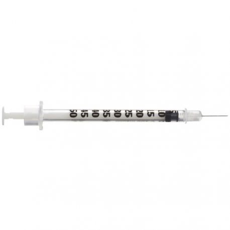 BD SafetyGlide 0.5ml Insulin Syringe with 29g 12.7mm Needle (100)