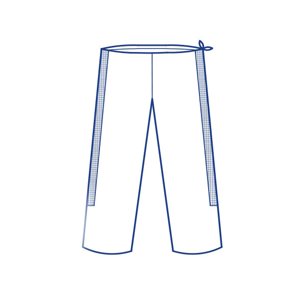 Illustration of patient Tunic trousers with velcro fastenings.
