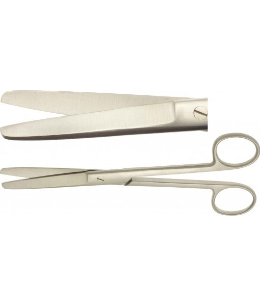 Elcon 18.5cm Straight Surgical Scissors with Blunt Tips