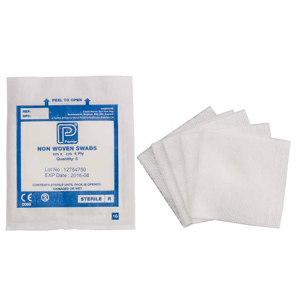 Premier Sterile Non-Woven Swab 5cm x 5cm 4ply