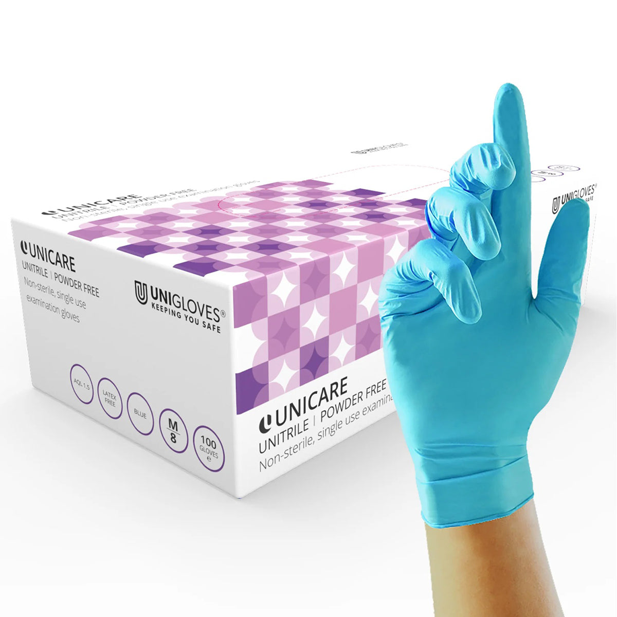 UNITRILE Vinyl/Nitrile Hybrid Gloves GS005X Box of 100