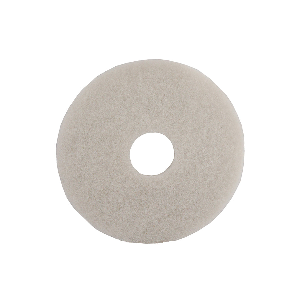 17" Floor Polishing Pad | White | Pack of 5