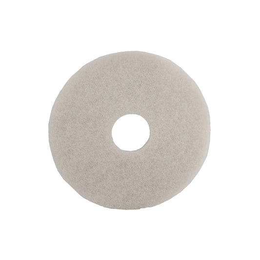 17" Floor Polishing Pad | White | Pack of 5