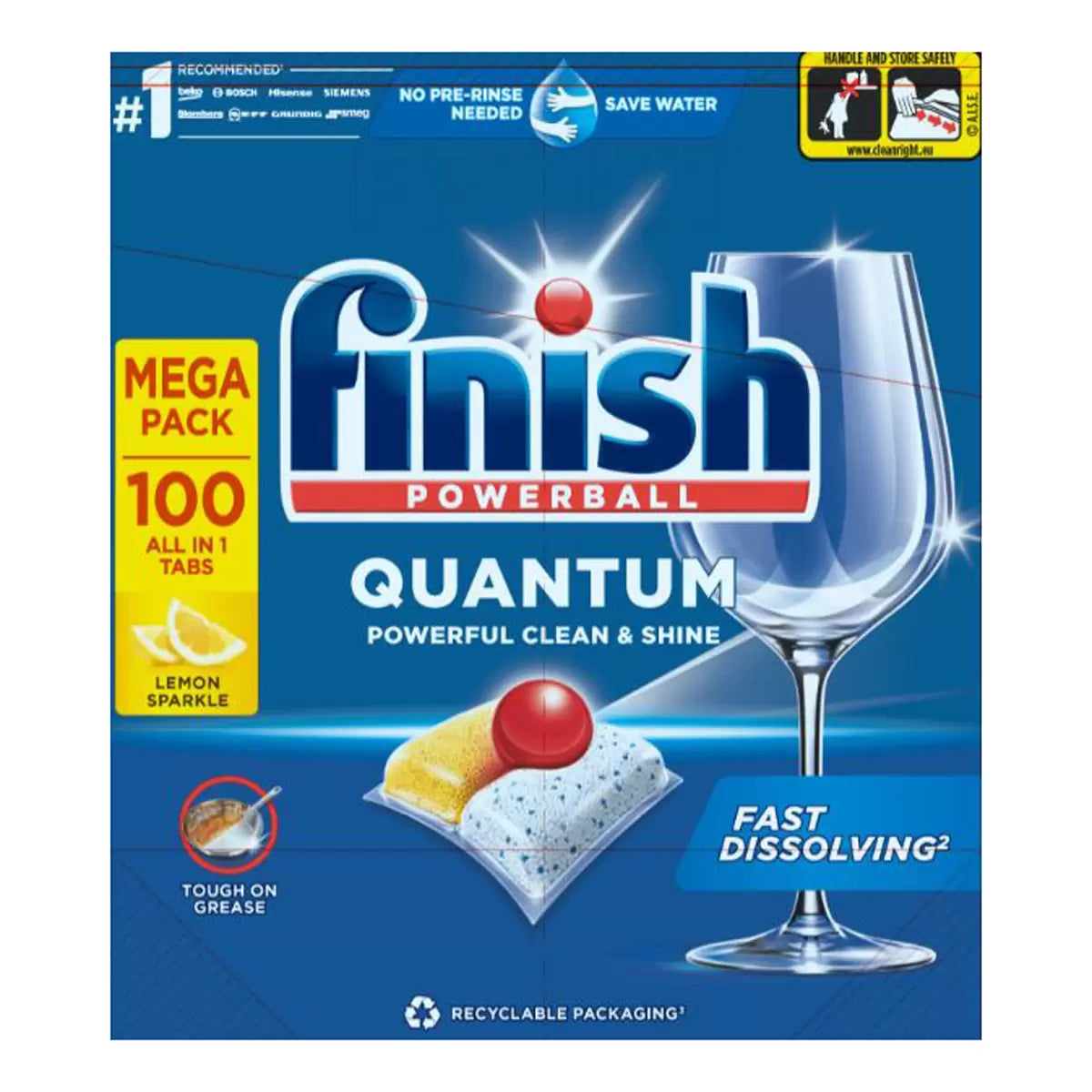 Finish Quantum Powerball All-in-One Dishwasher Tablets | 100 Tablets