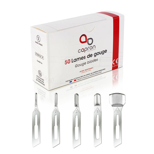 Capron Podiatry Stainless Steel Gouge Blades