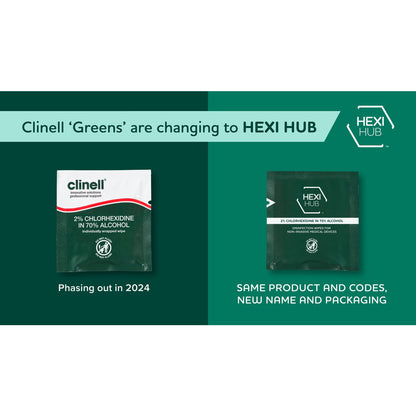 HEXI HUB 2% Chlorhexidine in 70% IPA Wipes | Box of 240