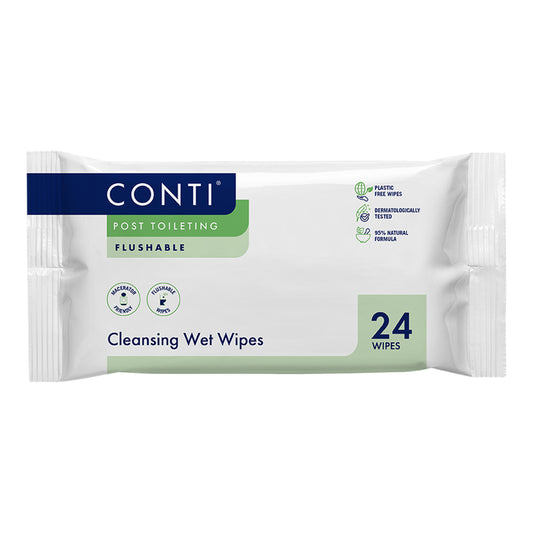 Conti® Post Toileting Cleansing Wet Wipes | 24 Wipes