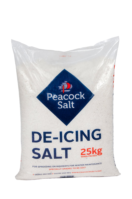 White De-Icing Rock Salt | Pallet of 40 x 25kg Bags