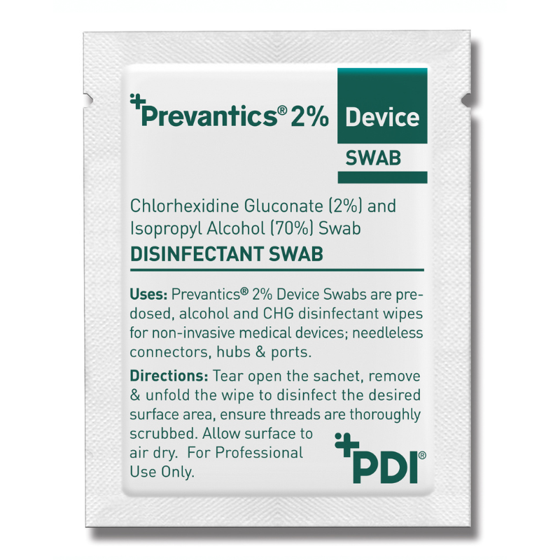 Prevantics® 2% CHG Medical Device Disinfectant Wipes | 100 Sachets