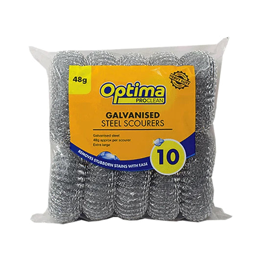 Optima Proclean Extra Large Galvanised Scourers | 48g | Pack of 10