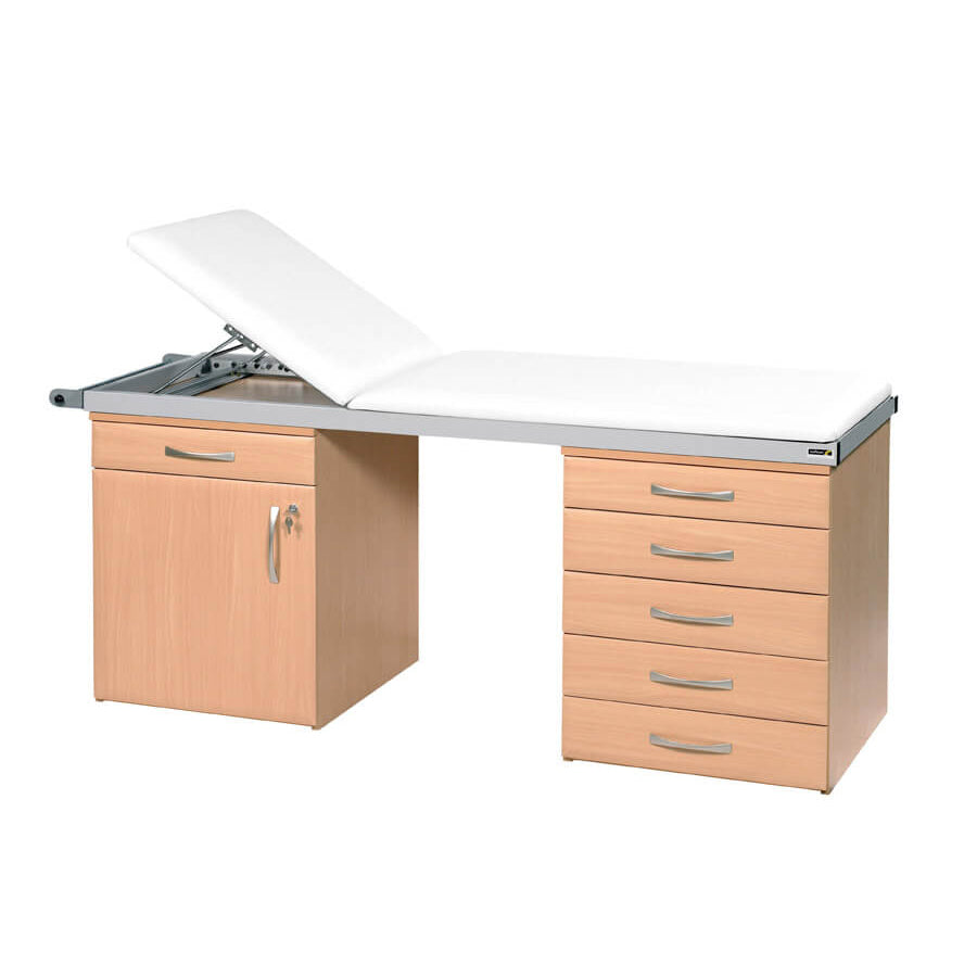 Specialist Treatment Couch with Twin Cabinet Base