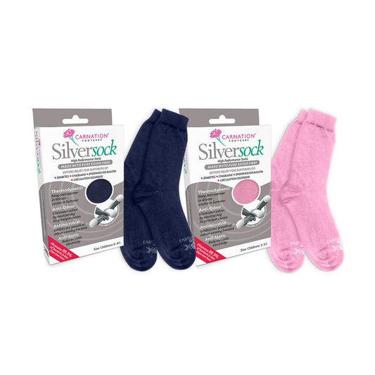 Silversocks Children's Socks | Navy & Pink | Various Sizes | 1 Pair