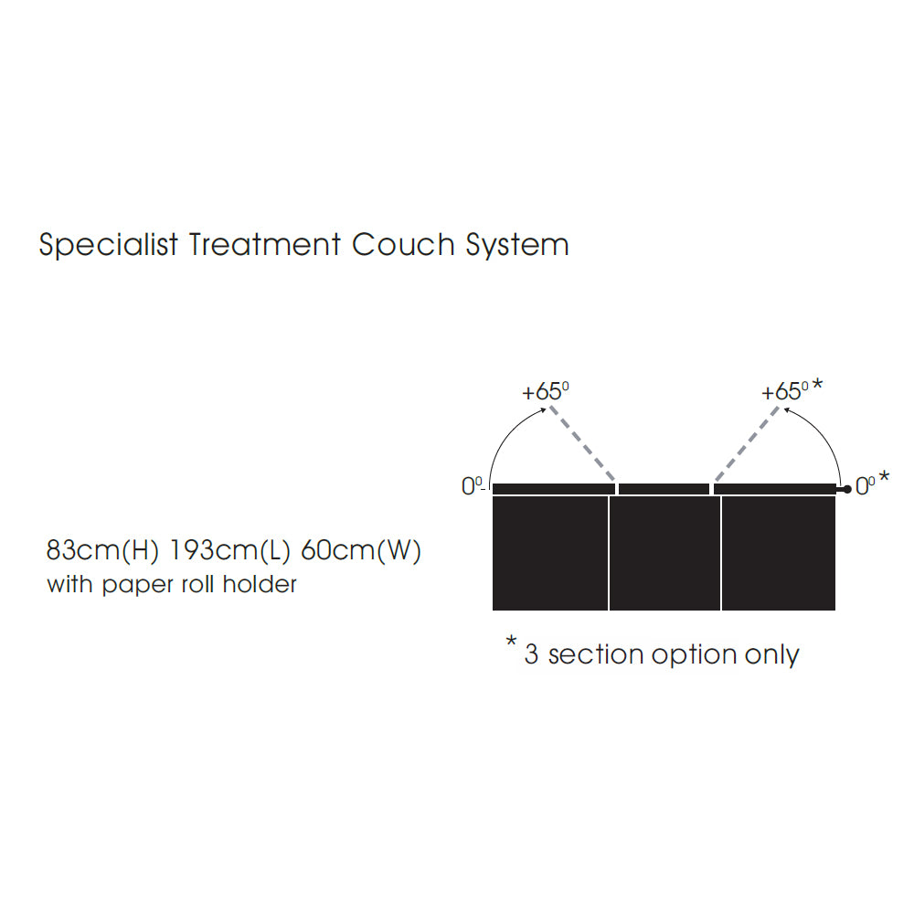 Specialist Treatment Couch with Full Cabinet Base