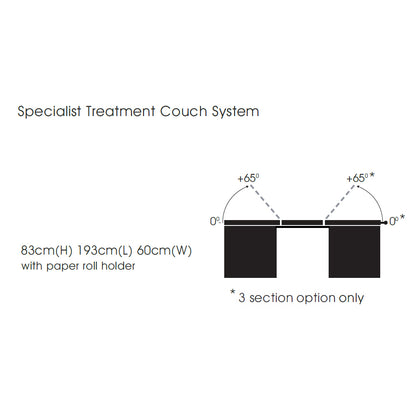 Specialist Treatment Couch with Twin Cabinet Base