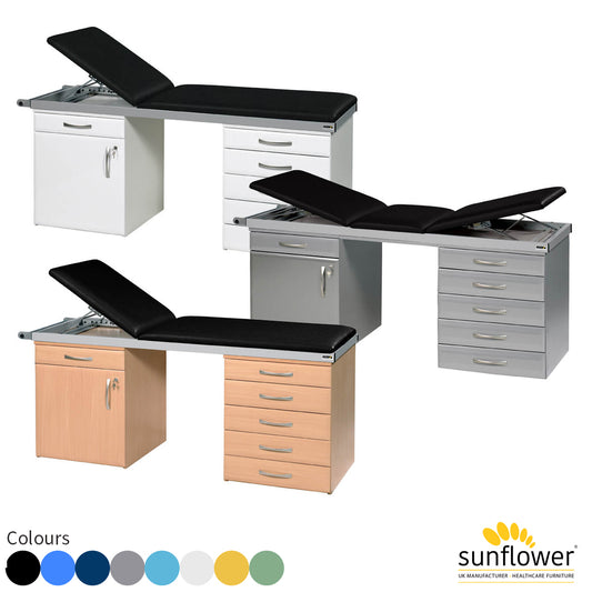 Specialist Treatment Couch with Twin Cabinet Base