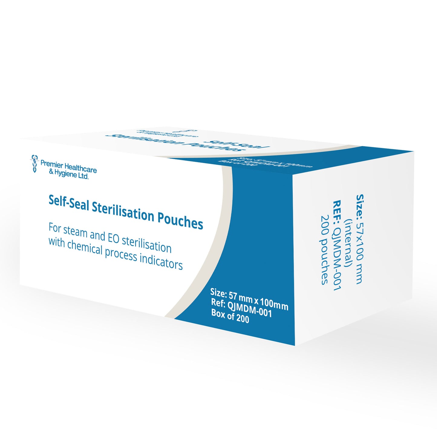 Premier Self-Seal Sterilisation Pouches | Steam & EO | Box of 200