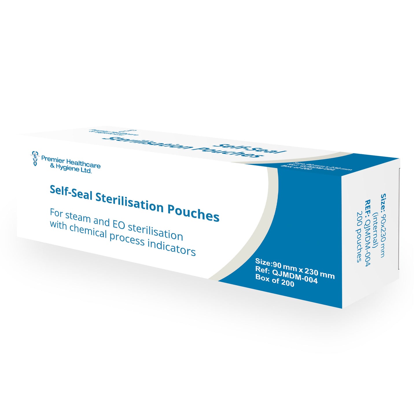Premier Self-Seal Sterilisation Pouches | Steam & EO | Box of 200