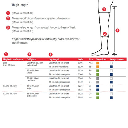 T.E.D. Thigh Length Anti–Embolism Surgical Compression Stockings with Belt