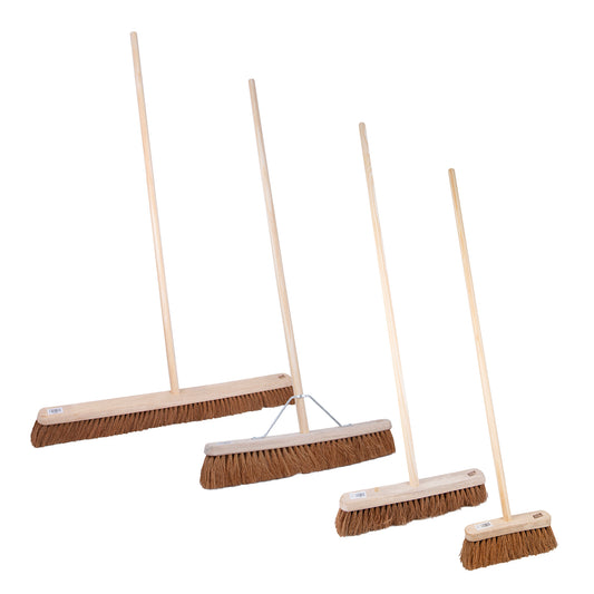 Wooden Broom with Soft Coco Bristles & Handle