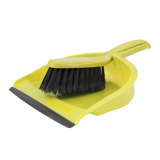 Soft Dust Pan & Brush Set | Yellow