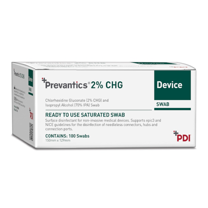 Prevantics® 2% CHG Medical Device Disinfectant Wipes | 100 Sachets