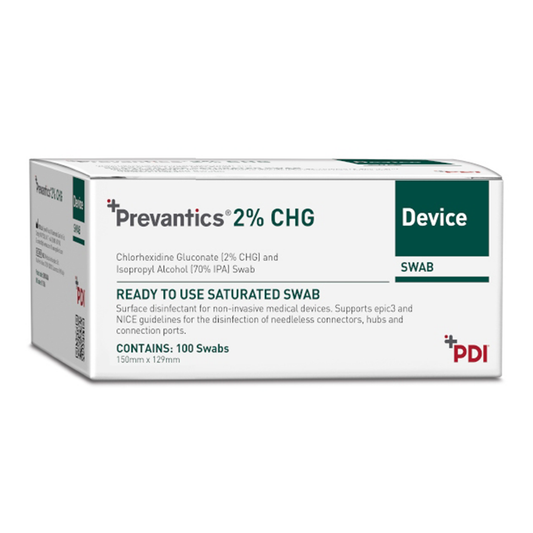 Prevantics® 2% CHG Medical Device Disinfectant Wipes | 100 Sachets