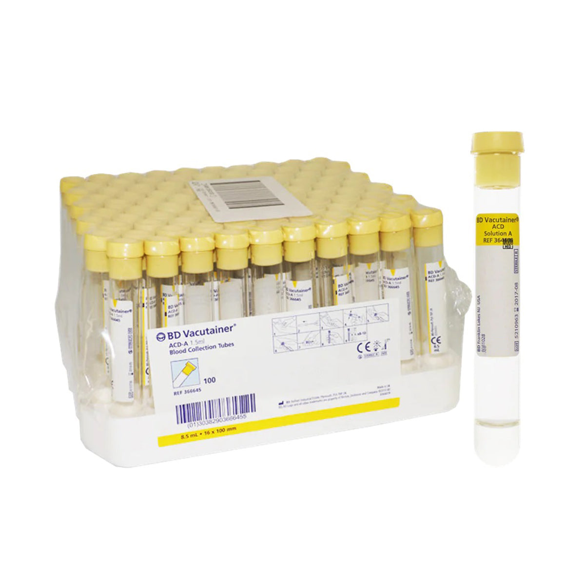 BD Vacutainer® ACD Solution A 8.5ml Tubes 366645 | Box of 100