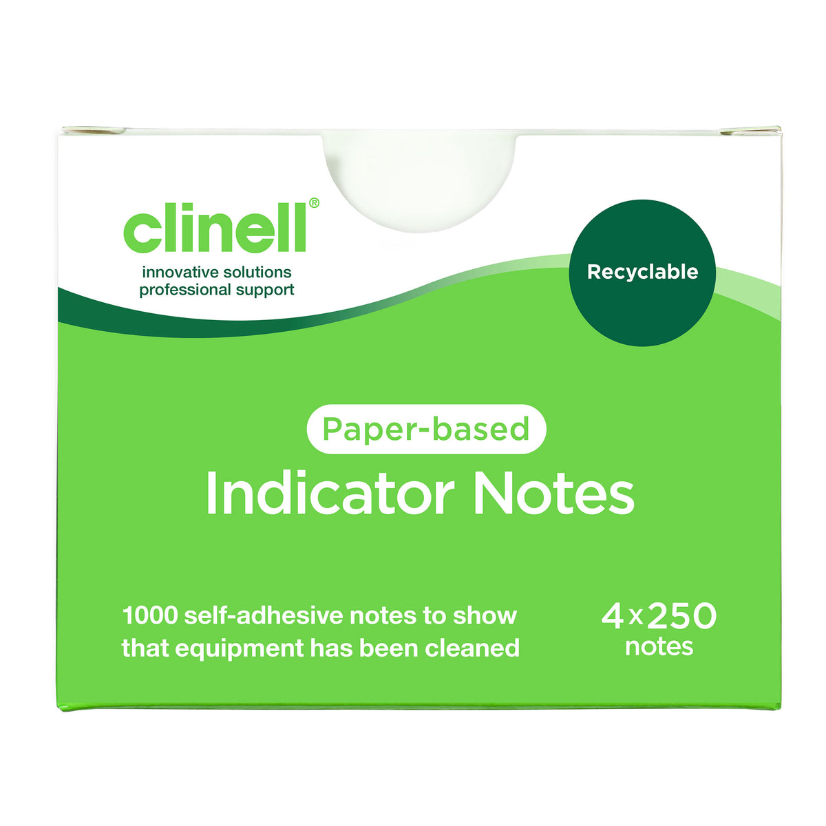 Clinell Clean Indicator Note Pads | 250 Sheets | Pack of 4