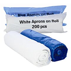 PRO Polythene Aprons | White or Blue | Roll of 200