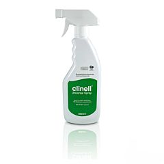 Clinell Universal white Spray bottle with Clinell white and green label. 