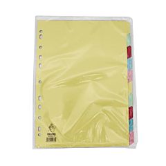 Multi-coloured subject dividers by Premier. 