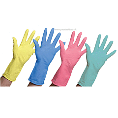 Premier Household Rubber Gloves - Pink - Large (Pair)