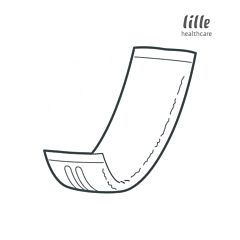 Illustration of the lille classic incontinence pad. 