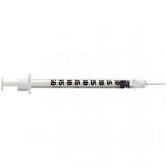BD SafetyGlide 0.5ml Insulin Syringe with 29g 12.7mm Needle (100)