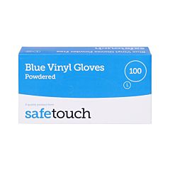 Safetouch Blue Vinyl Powder Free Gloves 