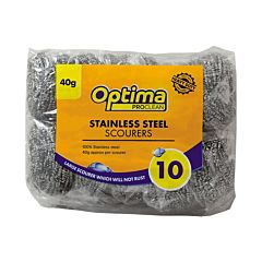 Optima Proclean Stainless Steel Scourers 40g (10) 824/40