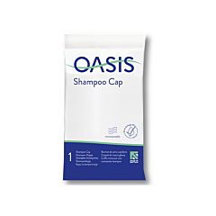 Oasis perfumed shampoo cap packaging white and blue